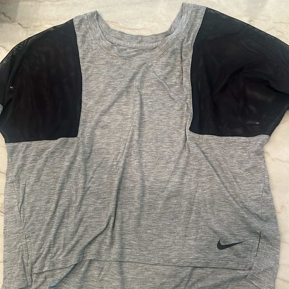 Nike Grey and Black Mesh Shirt Size XSmall